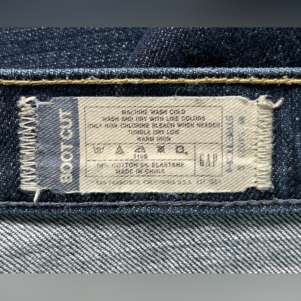 Y2K GAP Boot Cut Jeans - Dark Wash & Stretch - Size 12R - Picture 10 of 11